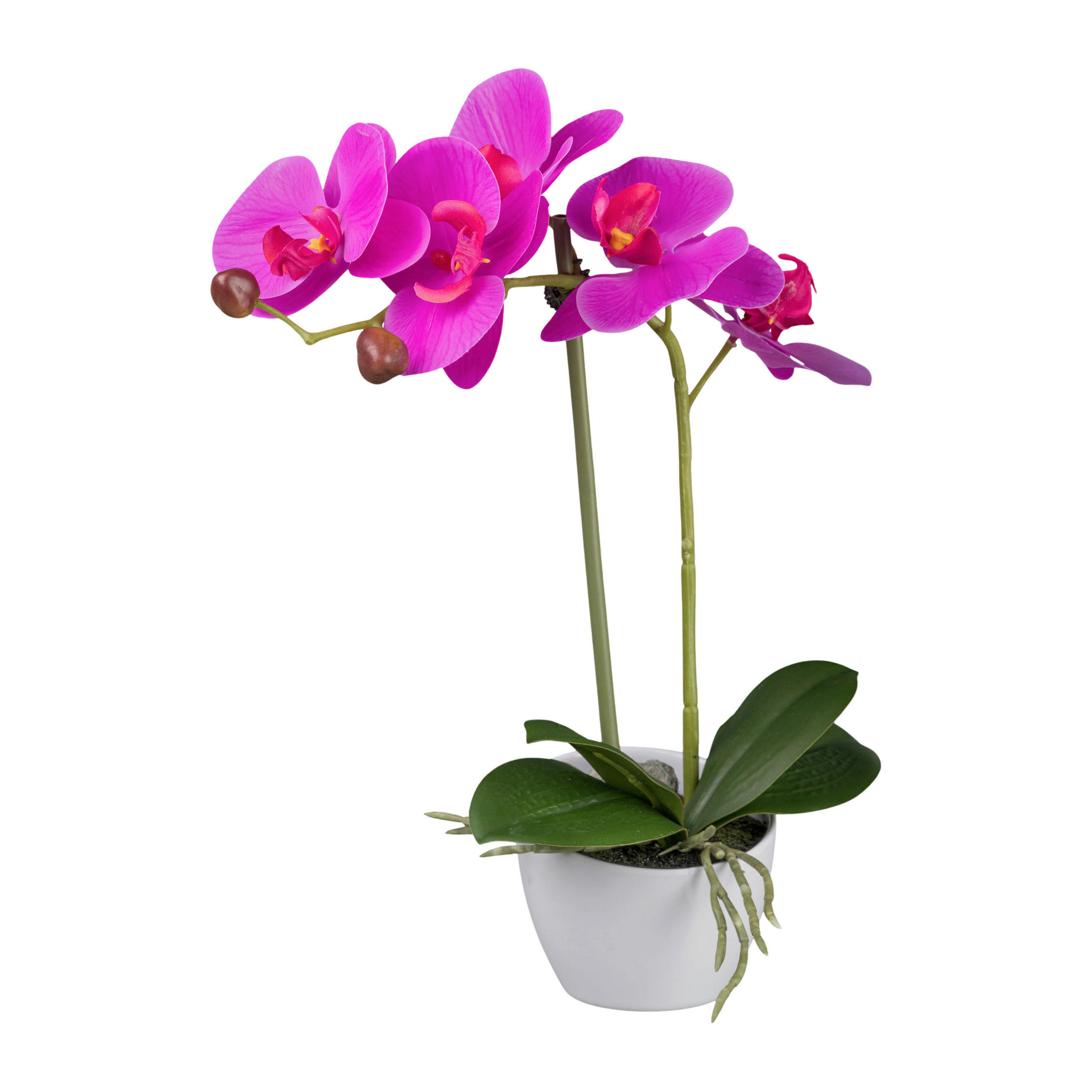 XXXLutz Kunstpflanze Pink, Grün, Weiß 33 cm
