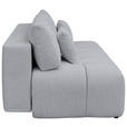 BOXSPRINGSOFA in Chenille Hellgrau  - Hellgrau/Schwarz, MODERN, Kunststoff/Textil (210/72/105cm) - Cantus
