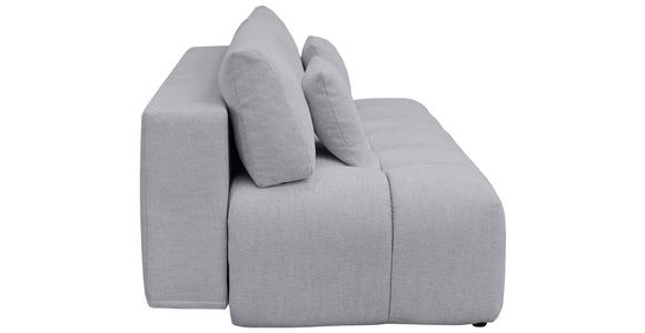 BOXSPRINGSOFA in Chenille Hellgrau  - Hellgrau/Schwarz, MODERN, Kunststoff/Textil (210/72/105cm) - Cantus