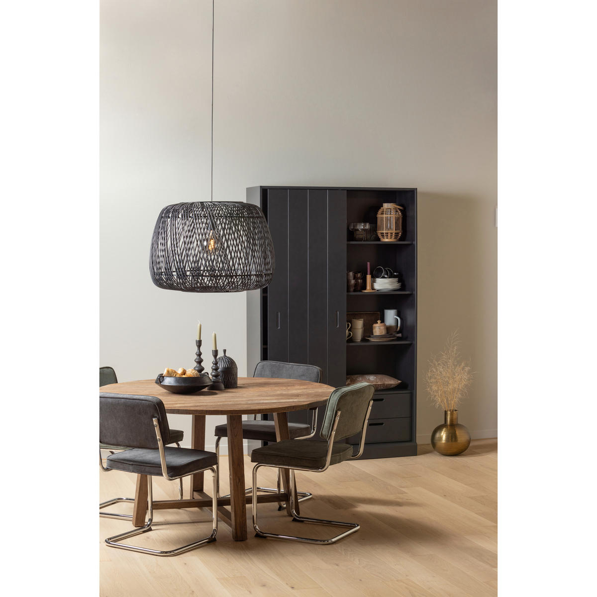 SCHIEBETÜRENSCHRANK 120/200/42 cm 1-türig Schwarz  - Schwarz, Design, Holz (120/200/42cm) - Livetastic