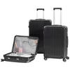 REISEKOFFERSET Schwarz 3-teilig  - Schwarz, Basics, Kunststoff/Textil - Novel