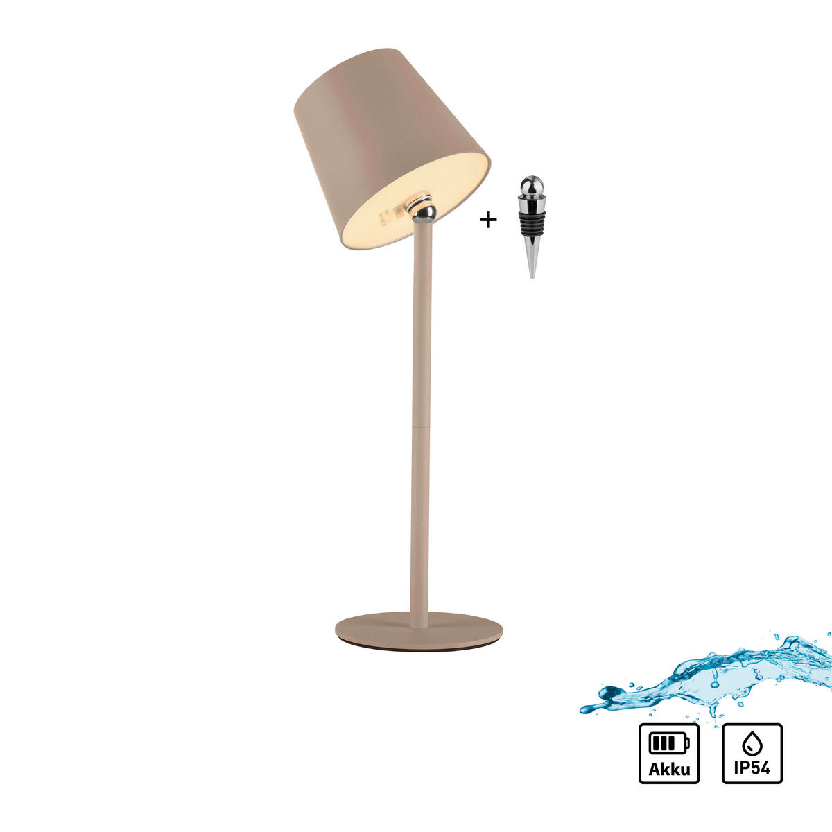 LED-TISCHLEUCHTE Boteria 11/11/37 cm   - Sandfarben, MODERN, Kunststoff/Metall (11/11/37cm)