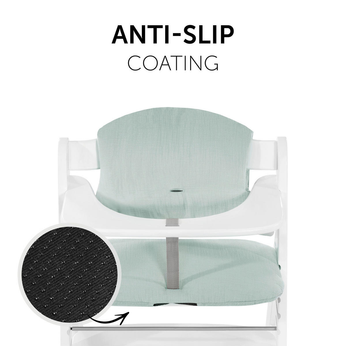 HOCHSTUHLEINLAGE HIGHCHAIRPAD SELECT  - Mintgrün, Basics, Textil (44/24cm) - Hauck