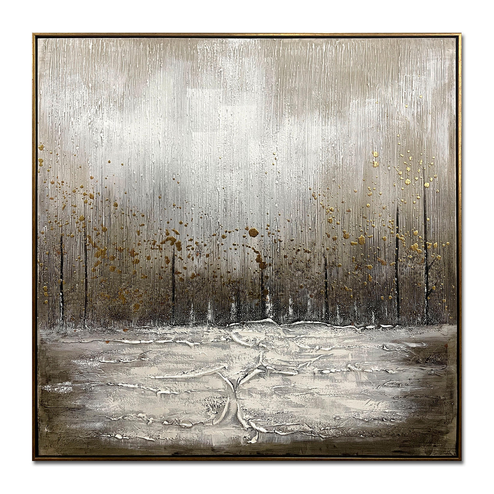 MALBA NA PLÁTNĚ, abstraktní, 100/100/3,5 cm - vícebarevná, Basics, dřevo (100/100/3,5cm)