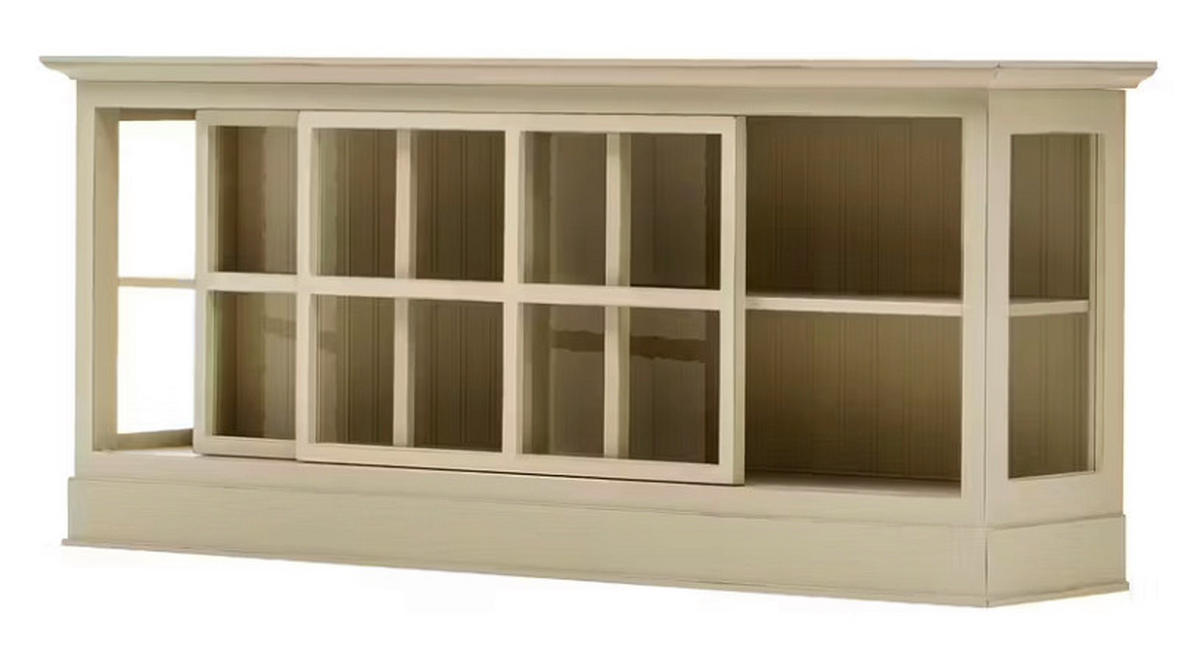 SIDEBOARD UrbanClass  in 190,5/82/49 cm  - Elfenbein, LIFESTYLE, Glas/Holz (190,5/82/49cm) - Livetastic