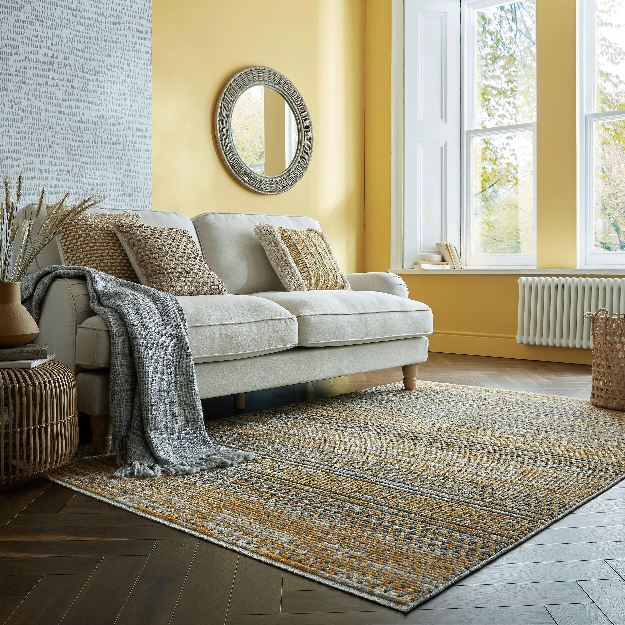 FLACHWEBETEPPICH 120/160 cm Santiago Gelb - Gelb, Basics, Textil (120/160cm) - Xora