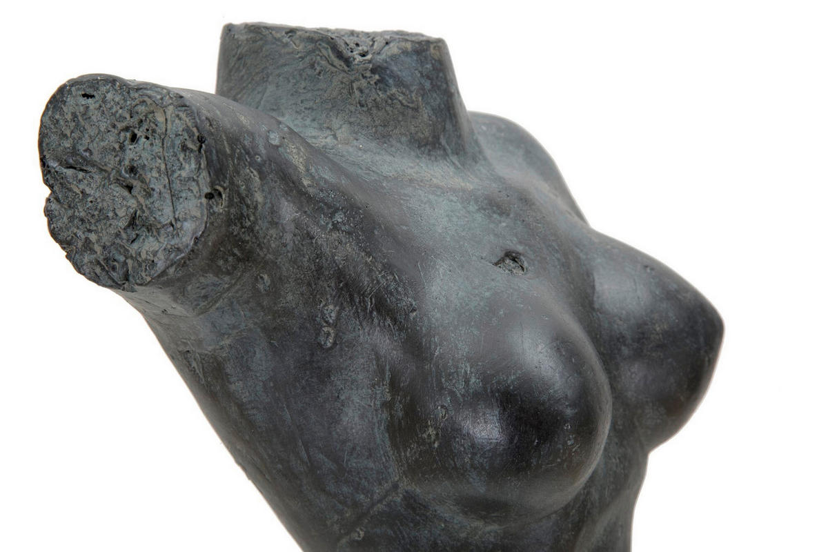 SKULPTUR - Schwarz, Basics, Kunststoff/Metall (19/50/17cm)