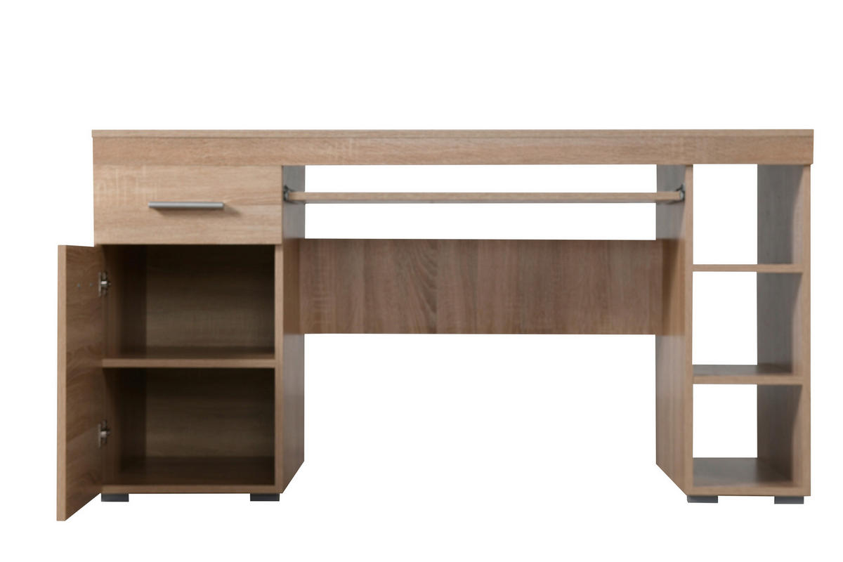 ÍRÓASZTAL 145/76/66 cm  - Sonoma tölgy, Basics, faalapú anyag (145/76/66cm) - Xora