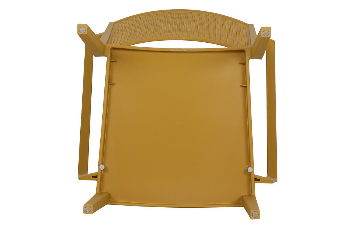 GARTENGARNITUR 5-teilig Stahl  - Gelb, Basics, Kunststoff/Metall (90/80/160cm) - Siena Garden
