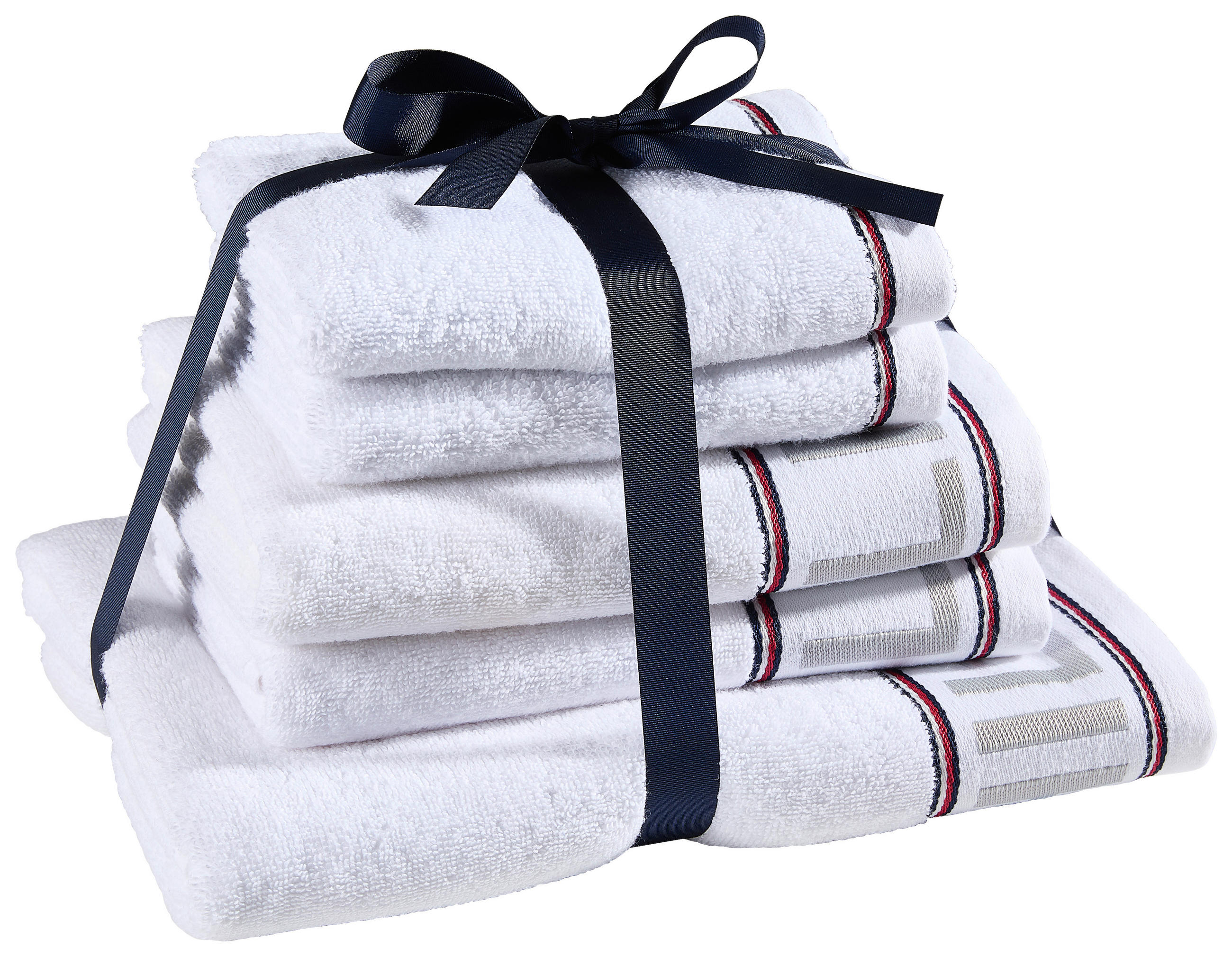 FROTTIERSET Degree Weiß 5-teilig  - Weiß, Basics, Textil - Tommy Hilfiger