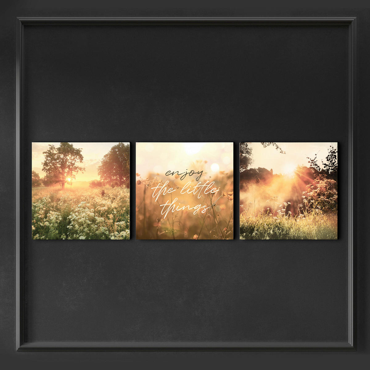 BILDERSET 3x32/32 cm  - Multicolor, Basics, Holz/Textil (3x32/32cm)