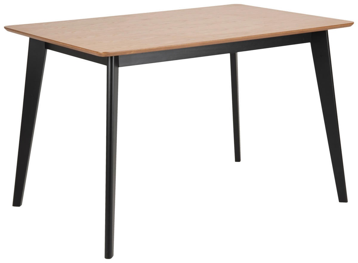 JEDILNA MIZA, črna, barve hrasta  - črna/barve hrasta, Konvencionalno, leseni material (120/80/76cm) - Carryhome