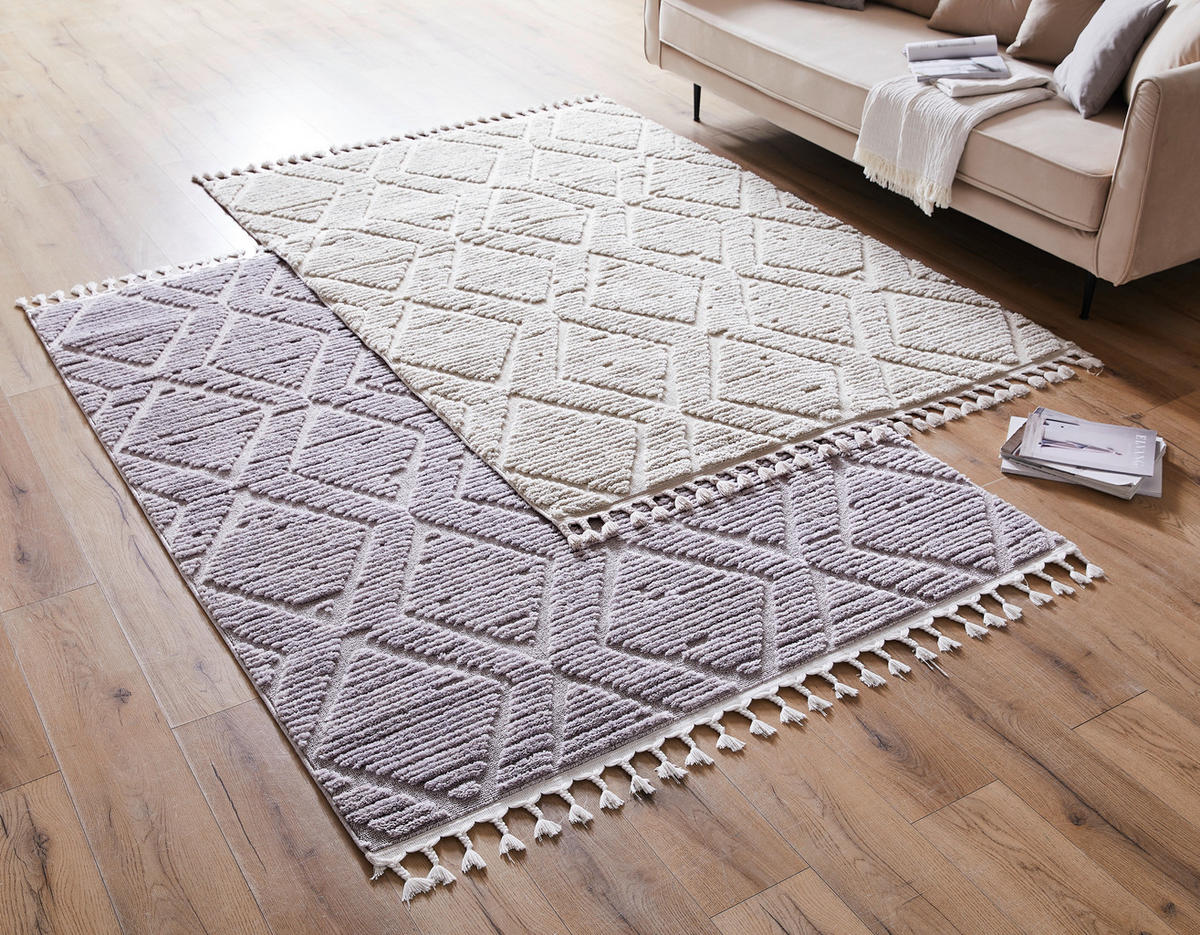 WEBTEPPICH 160/230 cm Skagen Weiß  - Weiß, KONVENTIONELL, Textil (160/230cm) - Novel