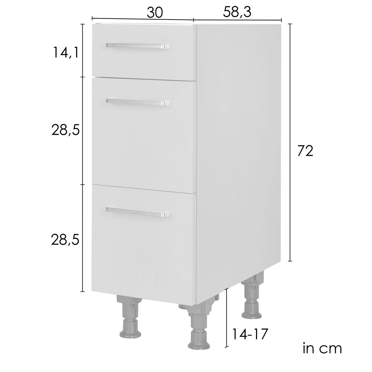 SCHUBKASTENUNTERSCHRANK 30/87/56 cm  in Sandfarben  - Sandfarben/Schwarz, MODERN, Holzwerkstoff/Metall (30/87/56cm) - Nobilia
