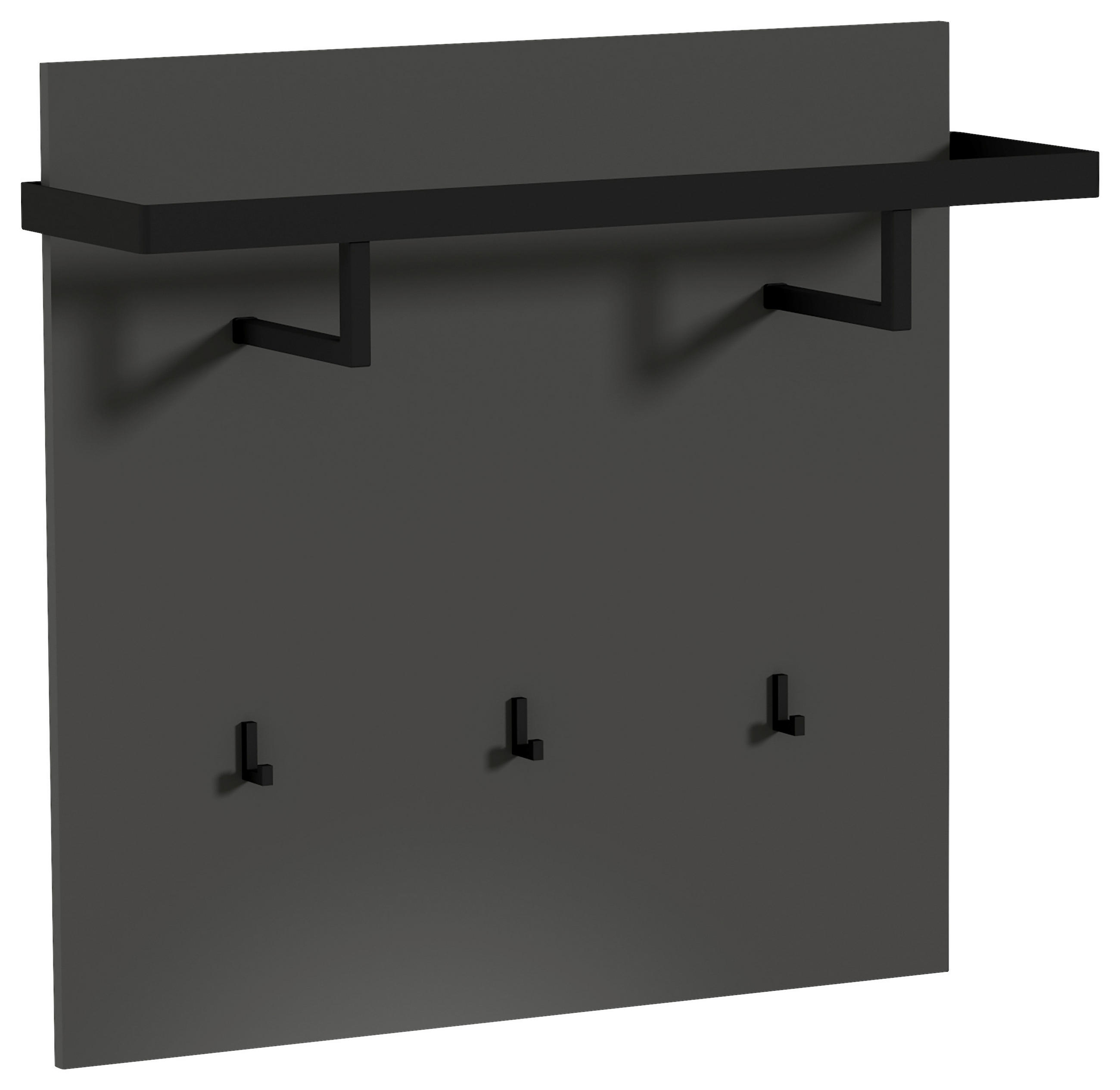 GARDEROBENPANEEL  in 93/88/25 cm  - Anthrazit/Schwarz, Design, Holzwerkstoff (93/88/25cm) - Dieter Knoll