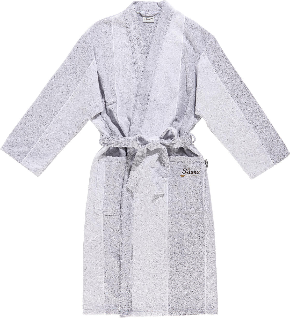 BADEMANTEL M Unisex  - Silberfarben/Grau, Basics, Textil (Mnull) - Cawoe