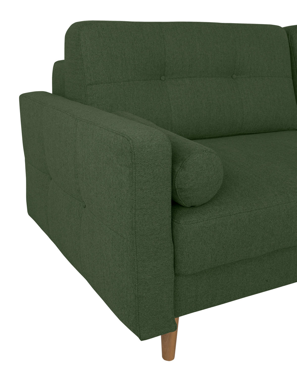 SCHLAFSOFA Grün  - Buchefarben/Grün, Design, Holz/Textil (222/93/99cm) - MID.YOU