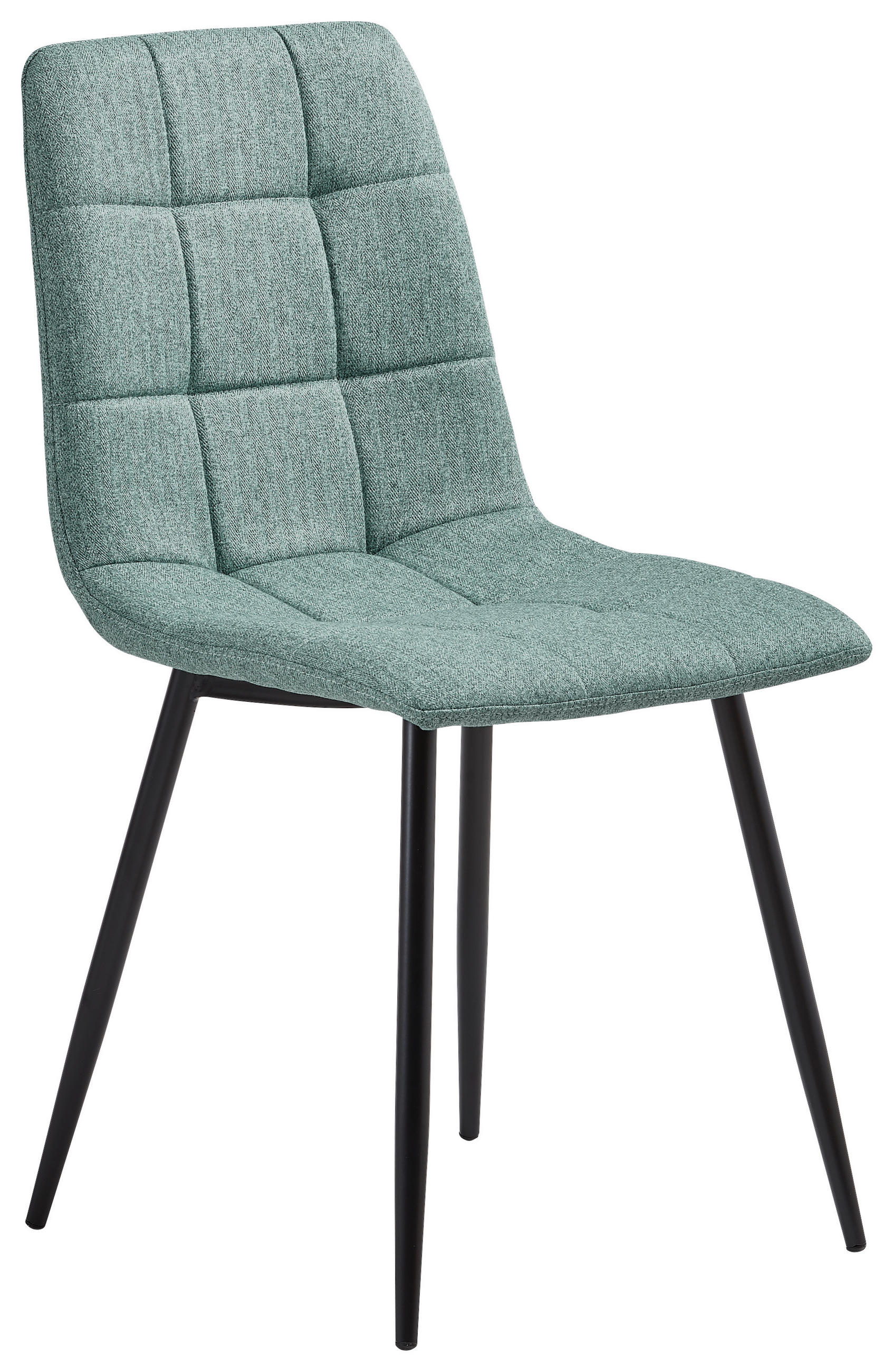 STUHL in Eisen Webstoff - Schwarz/Grau, Lifestyle, Textil/Metall (44,5/86/54,5cm) - Livetastic