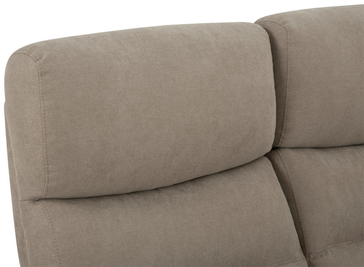 SITZGARNITUR Leinenoptik Taupe  - Taupe/Schwarz, KONVENTIONELL, Textil/Metall - P & B