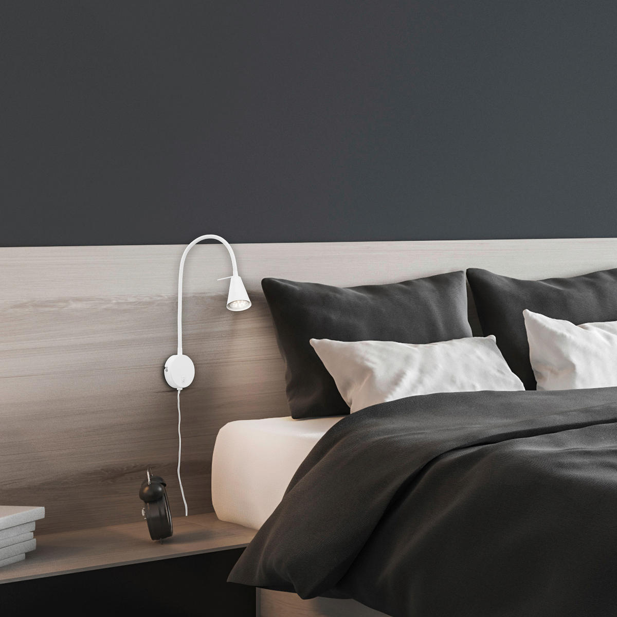 LED-WANDLEUCHTE 8/45 cm   - Weiß, KONVENTIONELL, Metall (8/45cm) - Briloner