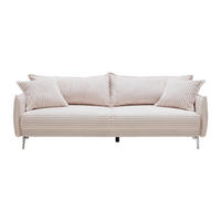 BIG SOFFA i vit  - vit/kromfärg, Modern, metall/trämaterial (241/90/117cm) - Carryhome