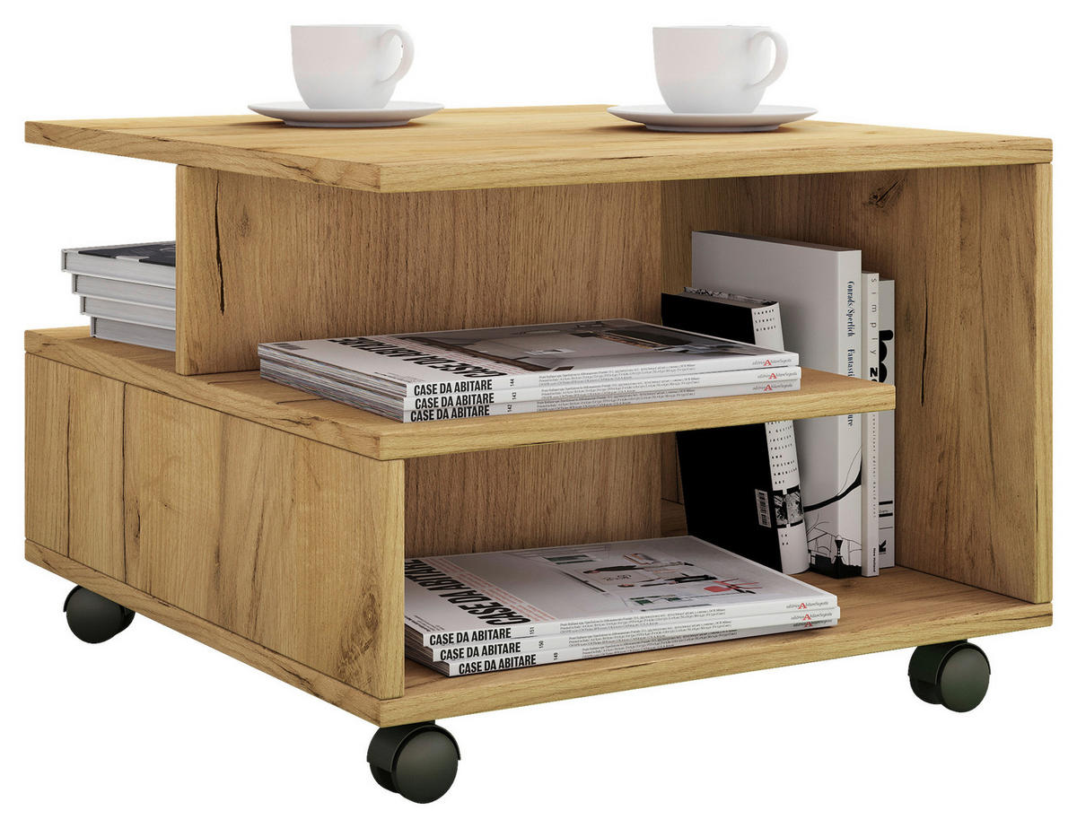 COUCHTISCH Stango 50/50/40 cm quadratisch Honigeiche  - Honigeiche, Design, Holzwerkstoff/Kunststoff (50/50/40cm) - MID.YOU