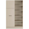 MEHRZWECKSCHRANK 120/206,2/58 cm  in Hellgrau  - Hellgrau/Schwarz, Basics, Holzwerkstoff/Metall (120/206,2/58cm) - Impuls