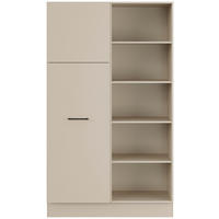 MEHRZWECKSCHRANK 120/206,2/58 cm  in Hellgrau  - Hellgrau/Schwarz, Basics, Holzwerkstoff/Metall (120/206,2/58cm) - Impuls