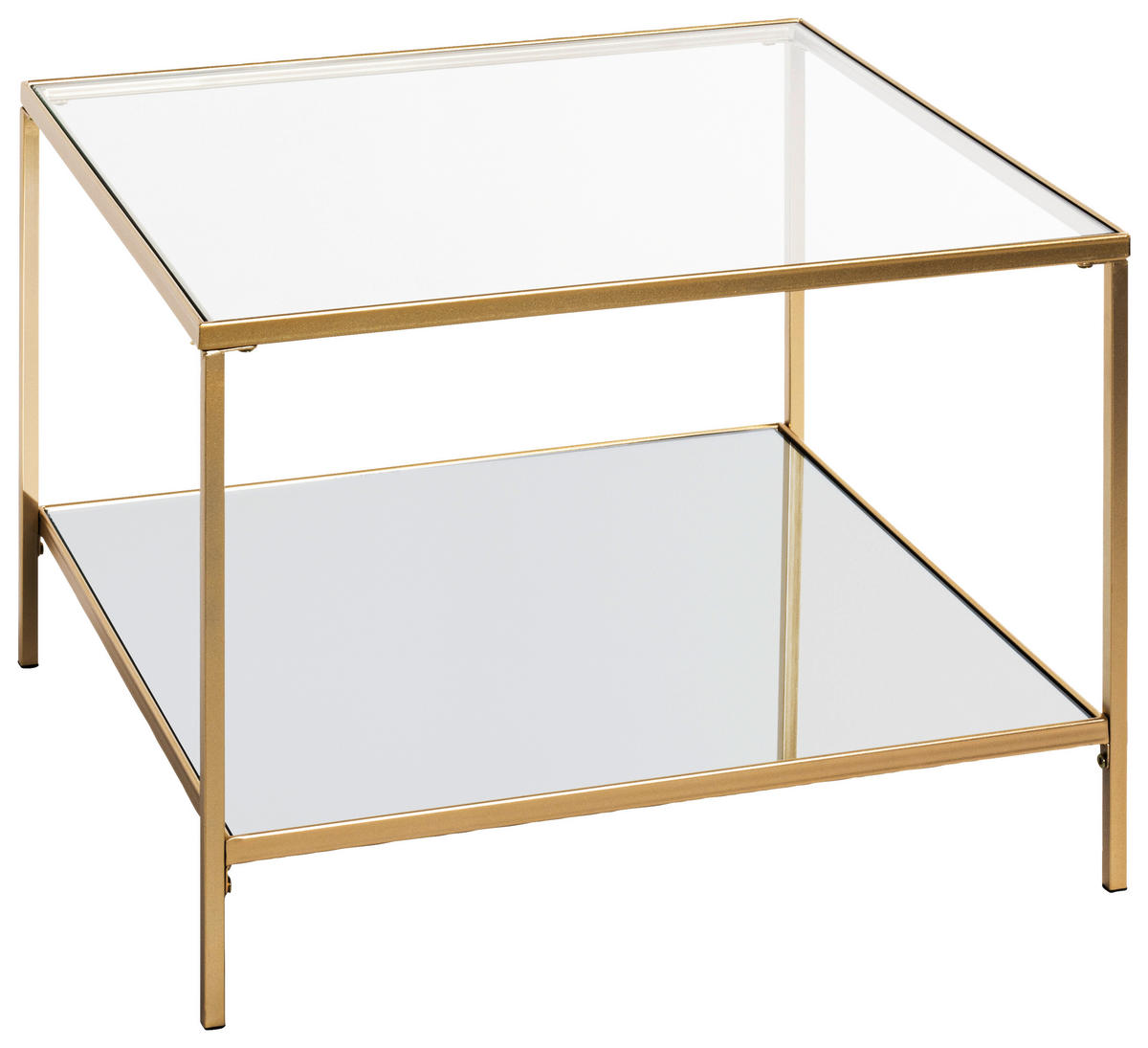 KLUB STOČIĆ  prozirna, zlatna  - prozirna/zlatna, Moderno, staklo/metal (60/60/45cm) - Carryhome