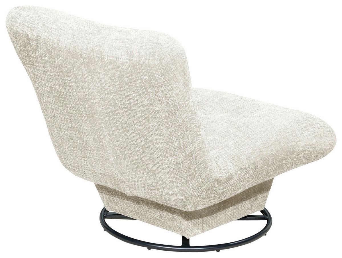 SESSEL in Webstoff Beige  - Beige/Schwarz, Konventionell, Textil/Metall (96/75/93cm) - MID.YOU