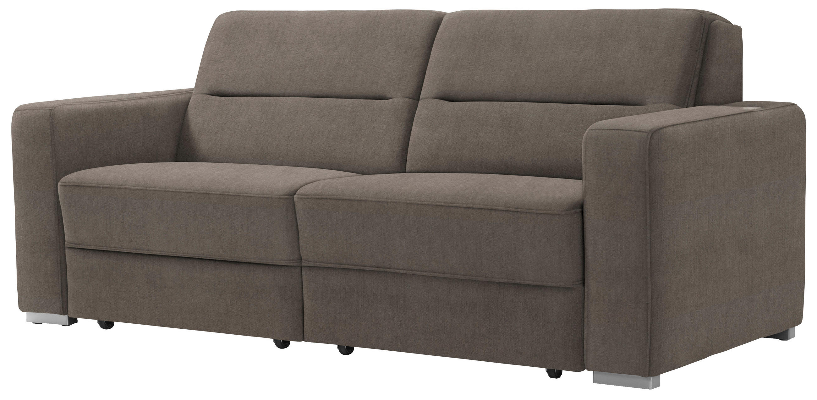 SCHLAFSOFA in Grau  - Grau, KONVENTIONELL, Textil/Metall (202/86/92cm) - Sedda