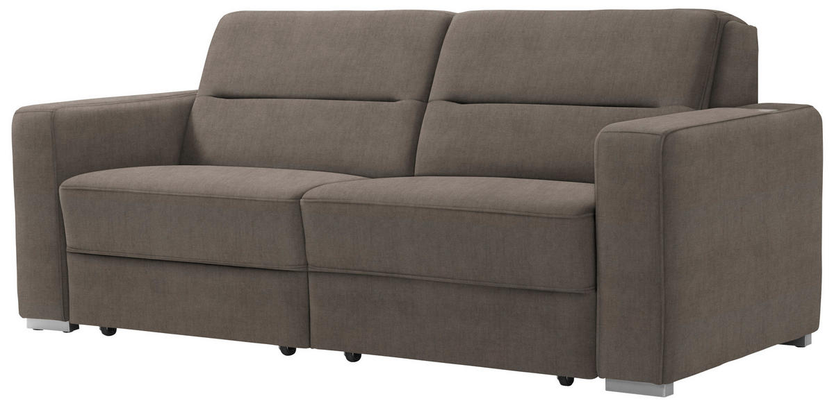 SCHLAFSOFA in Textil Grau  - Grau, Konventionell, Textil/Metall (202/86/92cm) - Sedda