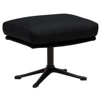 HOCKER in Leder Schwarz  - Schwarz, Design, Leder/Metall (54/41/41cm) - home24