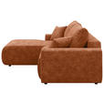 ECKSOFA  in Webstoff Orange  - Schwarz/Orange, KONVENTIONELL, Kunststoff/Textil (192/270cm) - Carryhome