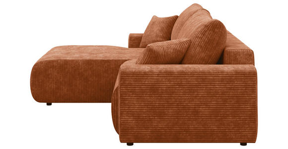 ECKSOFA  in Webstoff Orange  - Schwarz/Orange, KONVENTIONELL, Kunststoff/Textil (192/270cm) - Carryhome