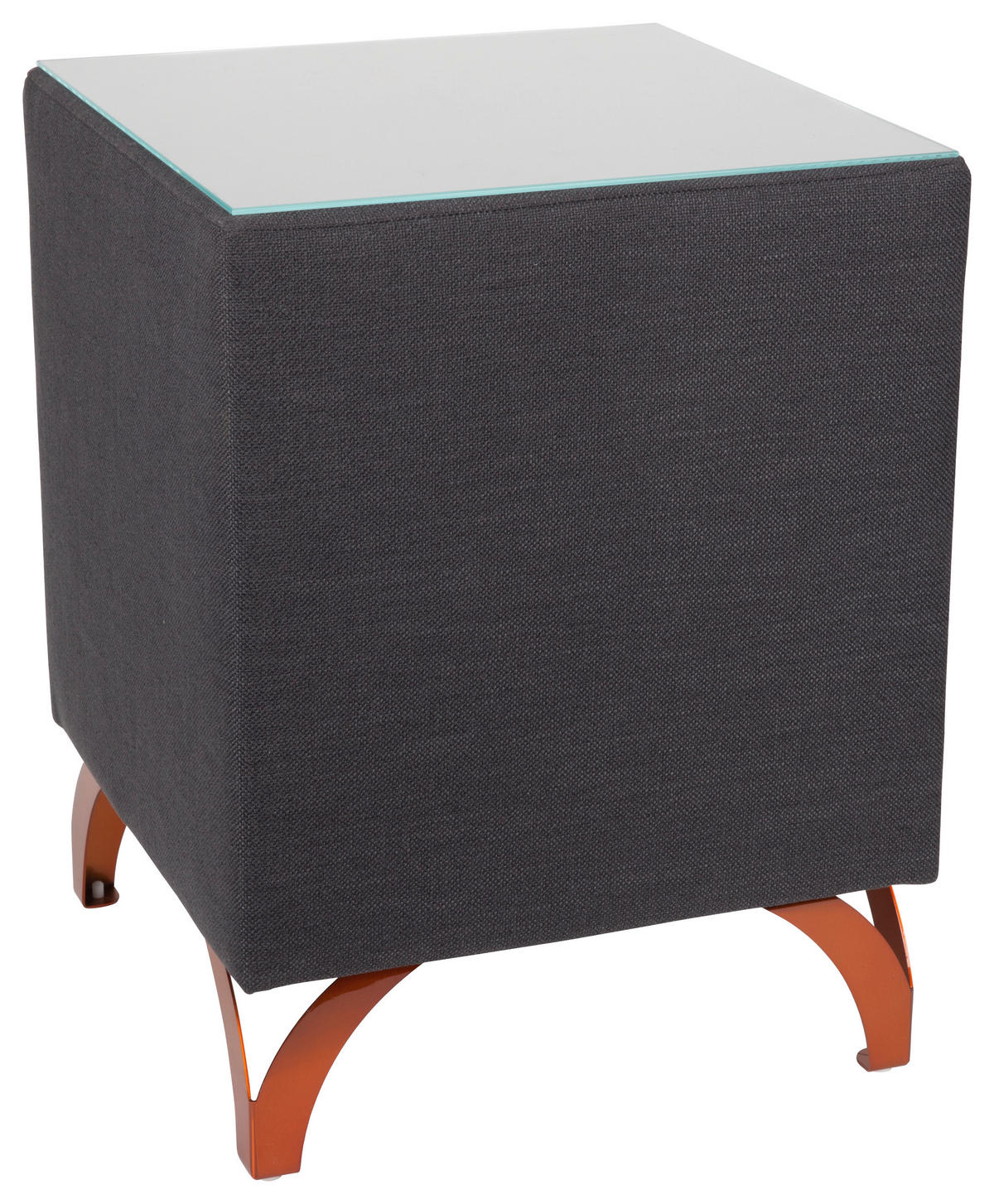 NOČNA OMARICA, antracit  - barve bakra/antracit, Konvencionalno, kovina/steklo (45/55/45cm) - Esposa