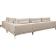 ECKSOFA in Leinwand Naturfarben  318/271 cm  - Schwarz/Naturfarben, Design, Textil/Metall (318/271cm) - Emilio Belluti