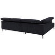 ECKSOFA in Flachgewebe Graphitfarben  - Schwarz/Graphitfarben, Design, Textil/Metall (233/299cm) - Dieter Knoll