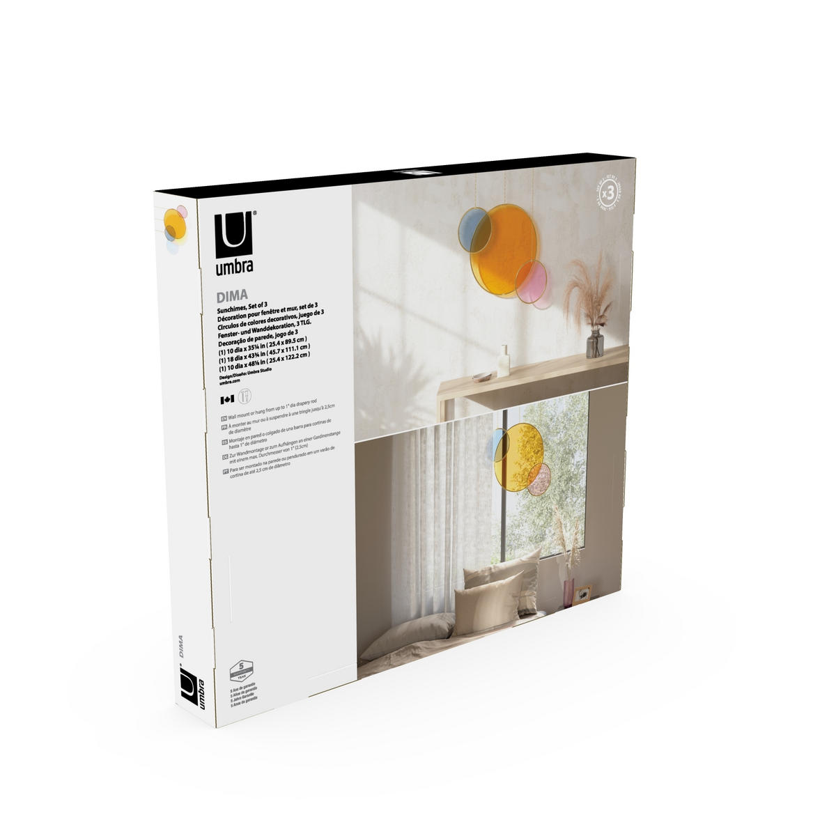 STENSKA DEKORACIJA    - lila/svetlo modra, Basics, kovina/umetna masa (46/3/46cm) - Umbra