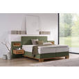 BOXSPRINGBETT 160/200 cm  in Grün, Eichefarben  - Eichefarben/Grün, Natur, Holz/Textil (160/200cm) - Valnatura
