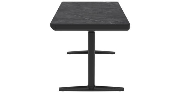 SCHREIBTISCH 160/80/73/118 cm in Schwarz, Dunkelgrau - Dunkelgrau/Schwarz, Design, Holzwerkstoff/Kunststoff (160/80/73/118cm) - Novel