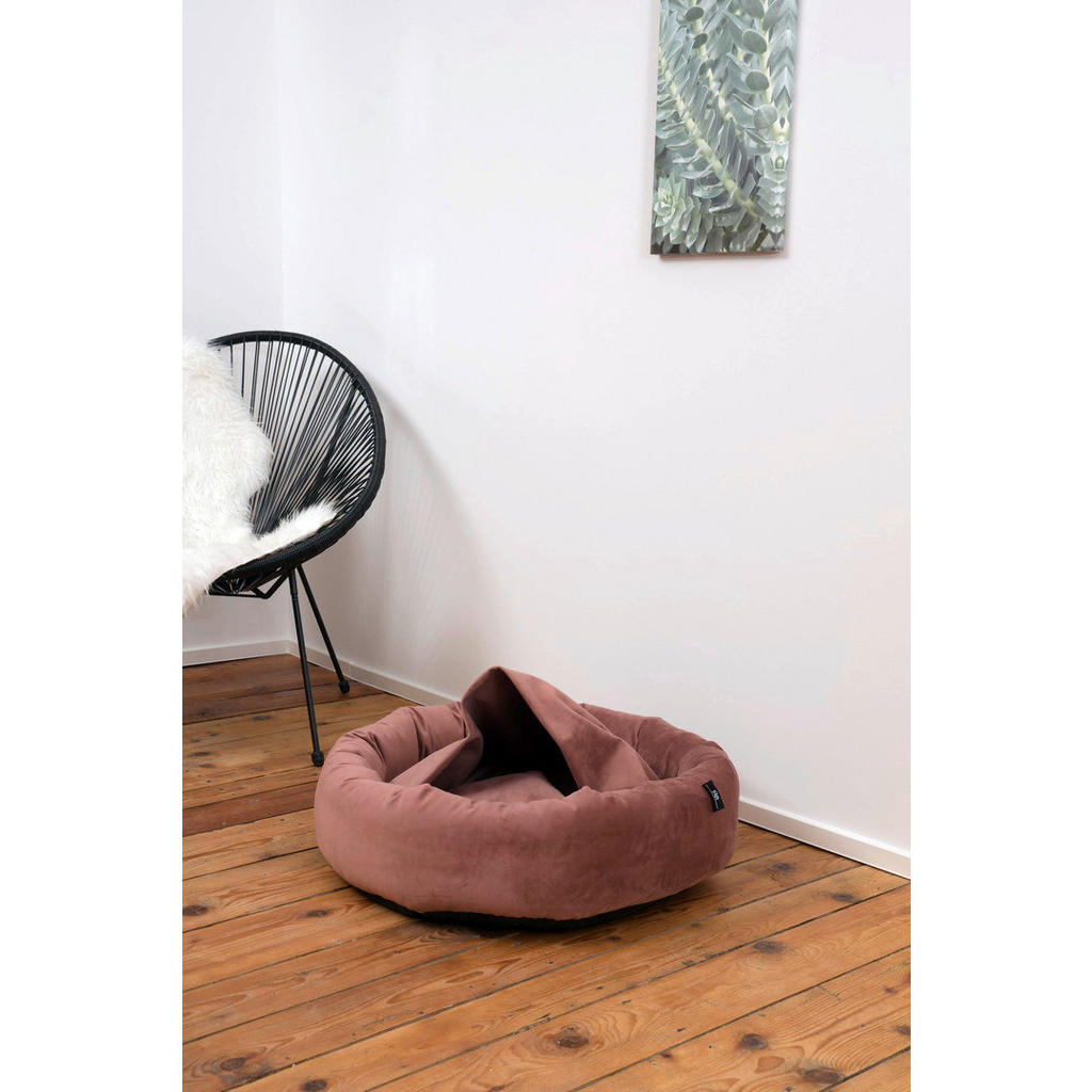 Thumbnail - Hundebett, Rosa, Textil, Uni, Füllung: Polyester, 68x18x68 cm, Bezug abnehmbar, abnehmbar und waschbar, weich gepolstert...