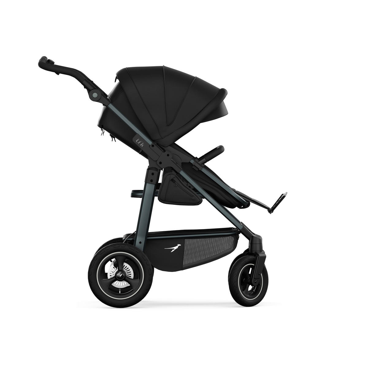 KOMBIKINDERWAGEN  mono4 2-in-1 Kombikinderwagen  schwarz  - Schwarz, Basics, Textil/Metall (57/110/108cm) - TFK