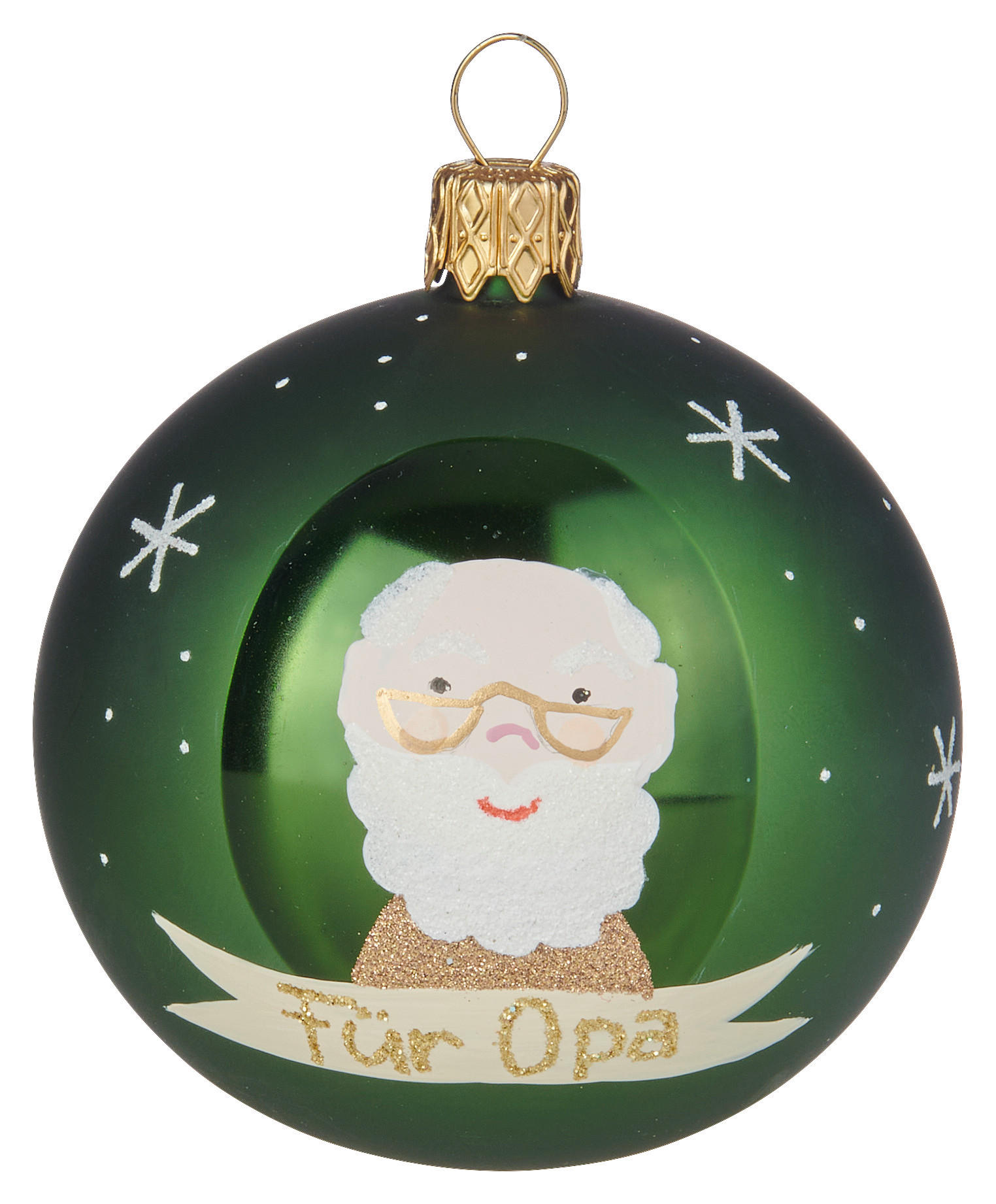 CHRISTBAUMKUGEL 7 cm  - Grün, LIFESTYLE, Glas/Metall (7cm) - X-Mas
