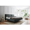 POLSTERBETT 180/200 cm  in Dunkelgrün  - Dunkelgrün/Schwarz, Modern, Textil/Metall (180/200cm) - Livetastic