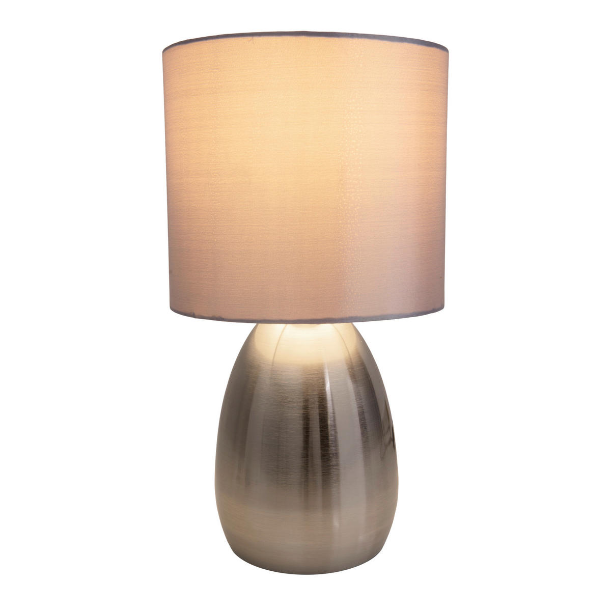 TISCHLEUCHTE Aurum 17,5/33 cm   - Grau, Design, Textil/Metall (17,5/33cm) - Näve