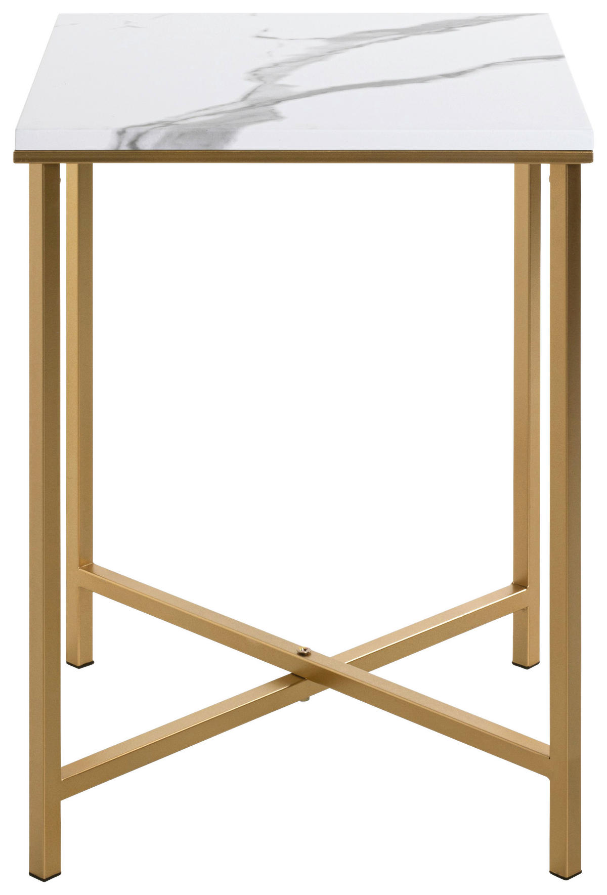 PRÍRUČNÝ STOLÍK, zlatá - zlatá, Trend, kov/kompozitné drevo (39/39/55cm)