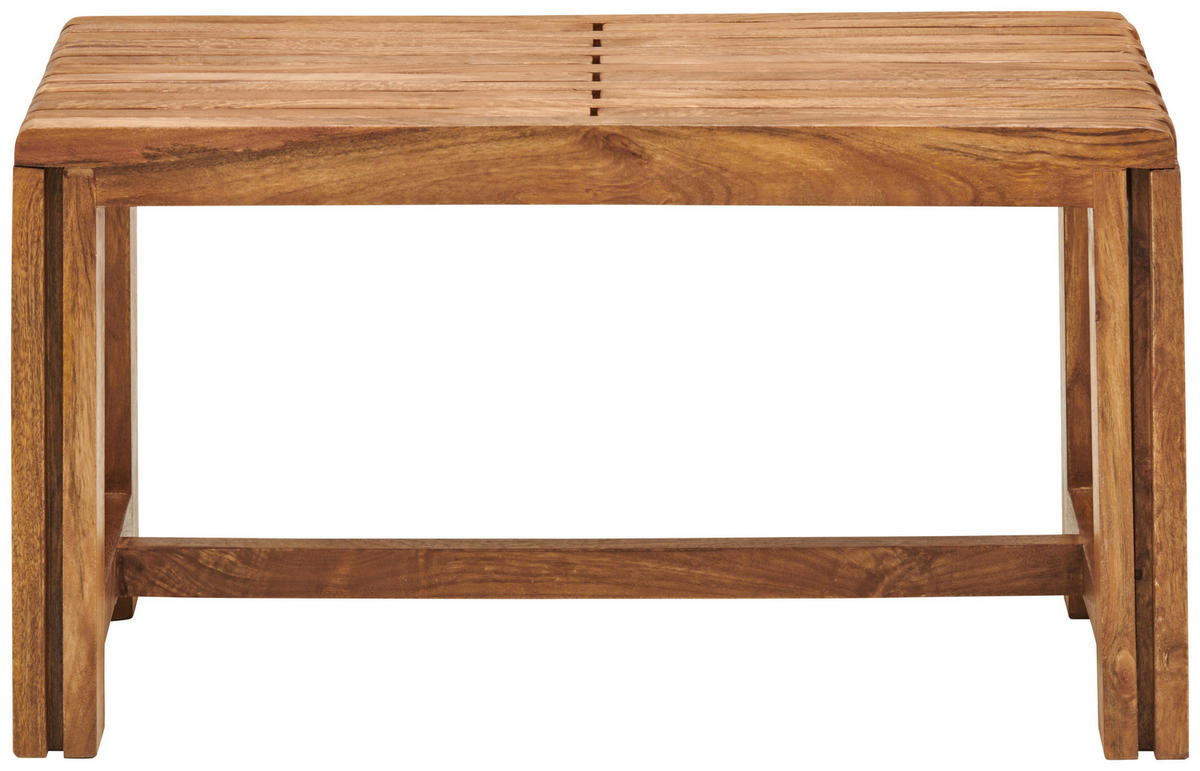 SITZBANK 90/45/35 cm Naturfarben Mangoholz vollmassiv  - Naturfarben, MODERN, Holz (90/45/35cm) - MID.YOU