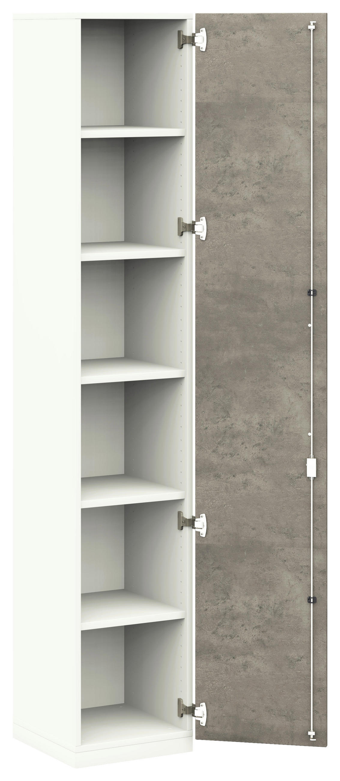 AKTENSCHRANK Anthrazit, Weiß  - Anthrazit/Weiß, KONVENTIONELL, Holzwerkstoff (40/220,5/41,9cm) - Moderano