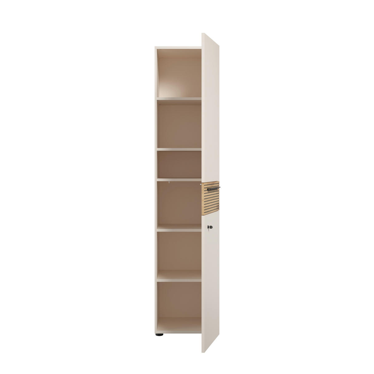 AKTENSCHRANK Schwarz, Eichefarben, Kaschmir  - Kaschmir/Eichefarben, MODERN, Holzwerkstoff (45/201/43cm) - Novel